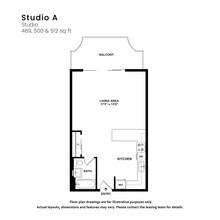 Studio A 0707 floor plan